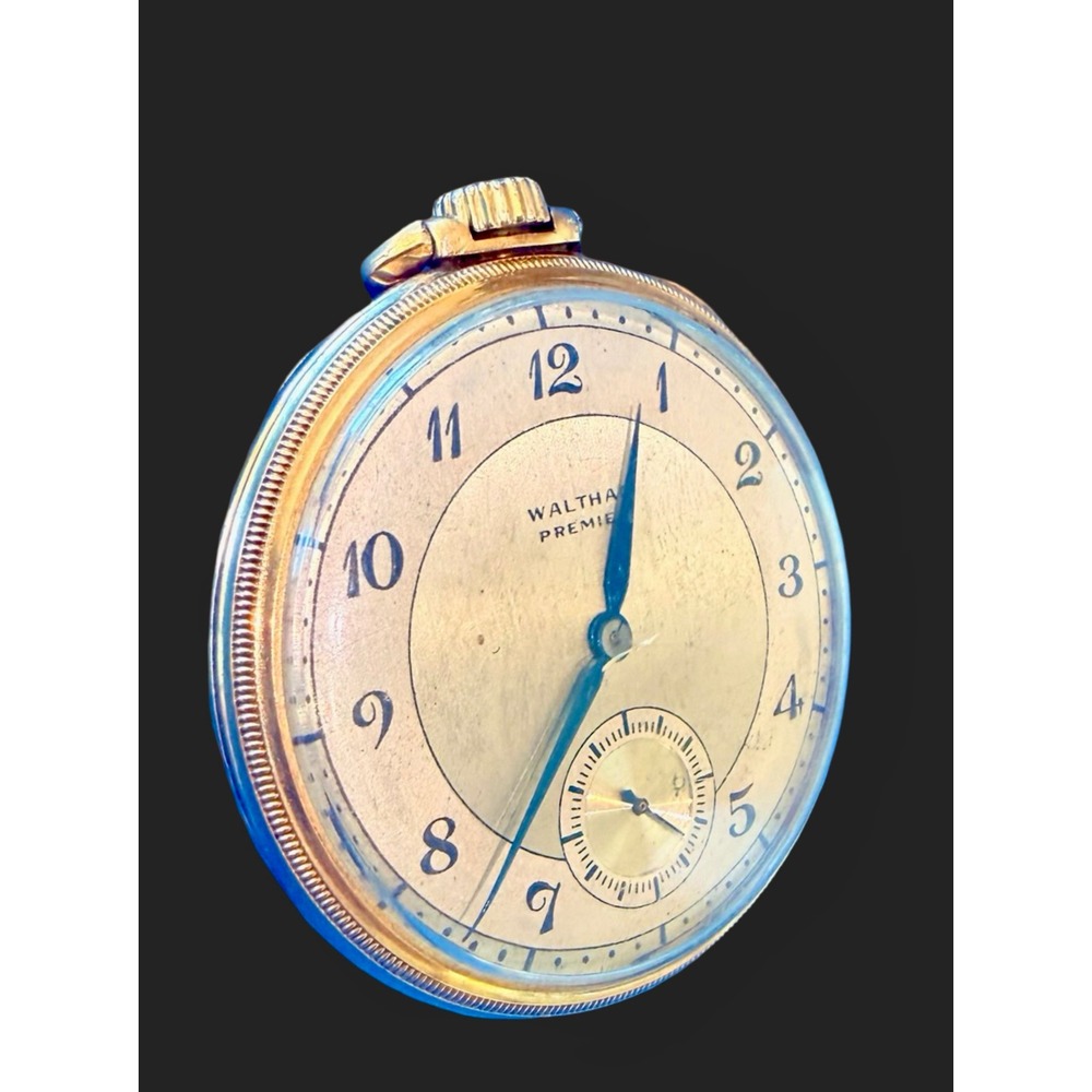 Waltham Premier Colonial 17J Pocket Watch Keystone J Boss 10K GF NR